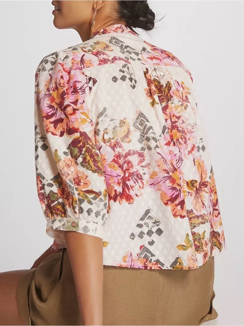 Anthropologie Pilcro Cropped Surf Blouse